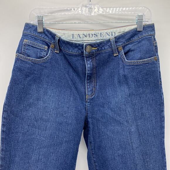 Land’s End original fit modern waist boot leg jeans cabin  ranch western sz 8 - Picture 3 of 5